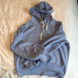 Cropped light blue Madewell sweatshirt